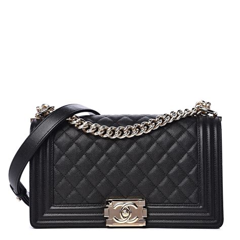 chanel boy flap bag quilted caviar old medium|The Ultimate Guide to the Chanel Boy Bag .